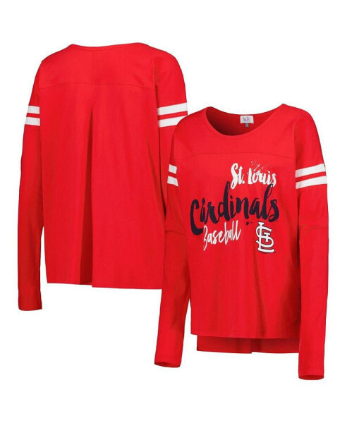 Women's Red St. Louis Cardinals Free Agent Long Sleeve T-shirt
