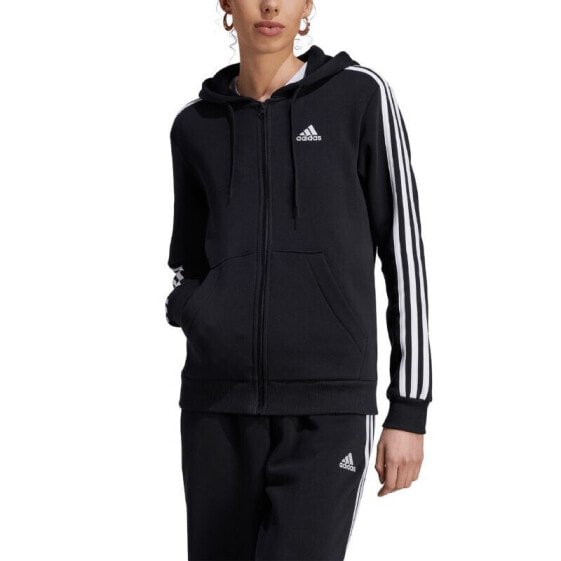 Свитшот Adidas 3 Stripes FL Full-Zip Hoodie HZ5743