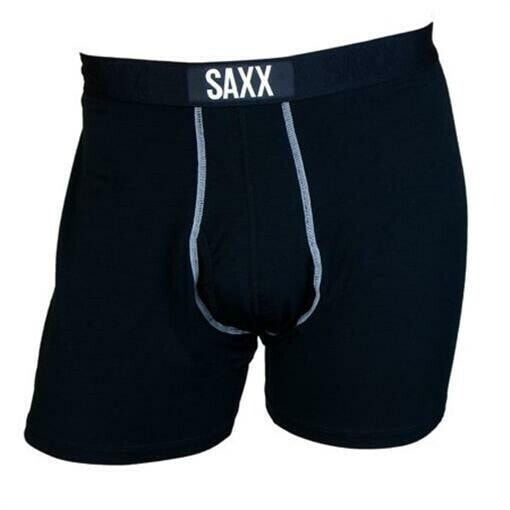 Белье удобное Saxx 175863 Мужское боксёрское бельё с мухой Casual Чёрное Размер X-Large