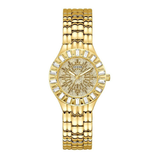 Наручные часы Guess Firework с кристаллами 34 мм золотые GW0602L2.