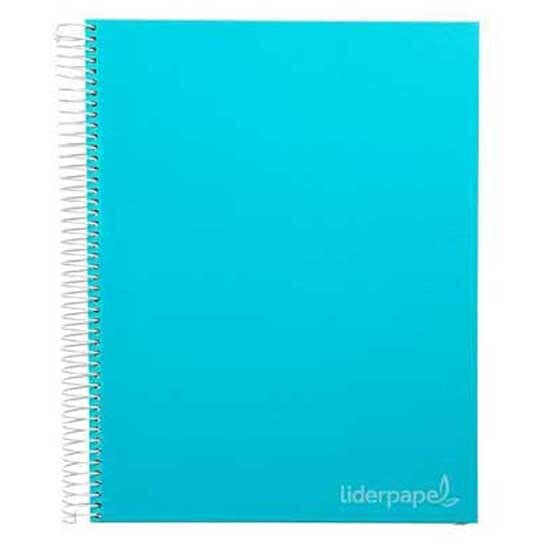 LIDERPAPEL A4 micro jolly spiral notebook lined cover 140h 75gr square 5 mm 5 bands 4 holes