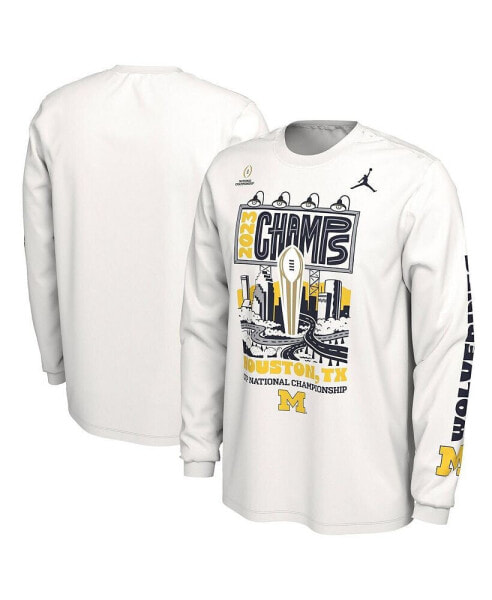 Men's White Michigan Wolverines College Football Playoff 2023 National Champions Expressive Long Sleeve T-shirt
