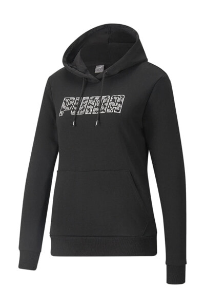 Mass Merchant Style - Kadın Siyah Kapüşonlu Spor Sweatshirt