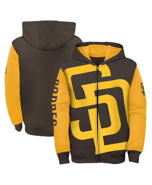 Big Boys Brown, Gold San Diego Padres Postcard Full-Zip Hoodie Jacket