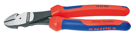 KNIPEX 74 22 200 - Diagonal-cutting pliers - Chromium-vanadium steel - Plastic - Blue/Red - 20 cm - 300 g