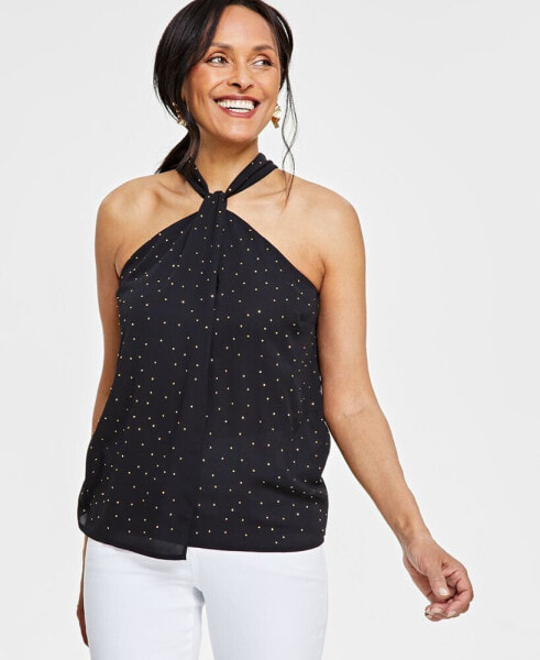 Women's Studded Halter Top, Created for Macy's