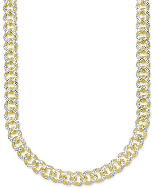 Цепь Italian Gold Men's Two-Tone Cuban Link 24