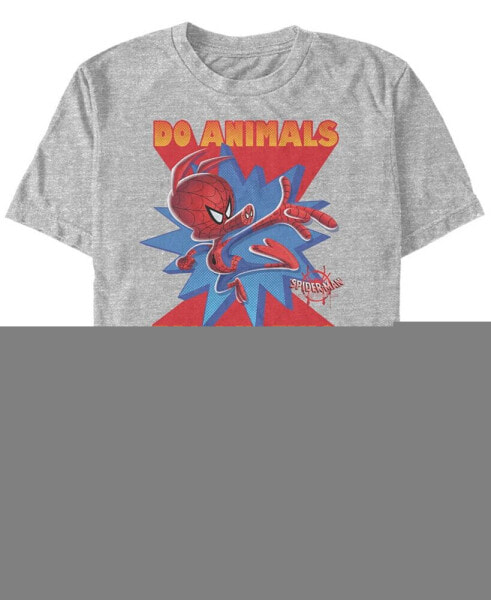 Marvel Men's Spider-Man Into The Spiderverse Do Animals Talk Short Sleeve T-Shirt