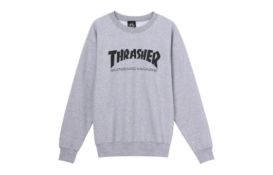 Thrasher Mag Logo字母印花圆领加绒卫衣 美版 冬季 男女同款 灰色 / Толстовка Thrasher Mag Logo THRAMH016
