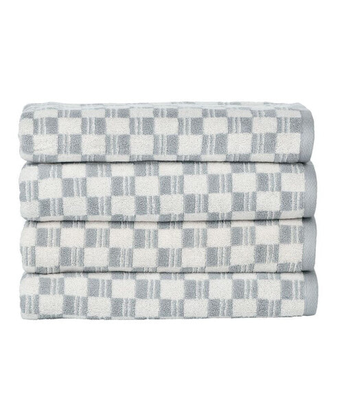 Cotton Jacquard Bath Towels - Set of 4