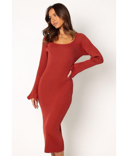 Womens Skylee Longsleeve Midi Dress