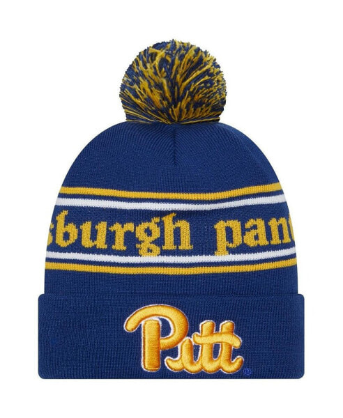 Men's Royal Pitt Panthers Marquee Cuffed Knit Hat with Pom