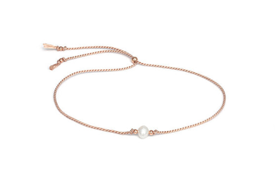 Charming string bracelet with river pearl HE47R3RG-LP