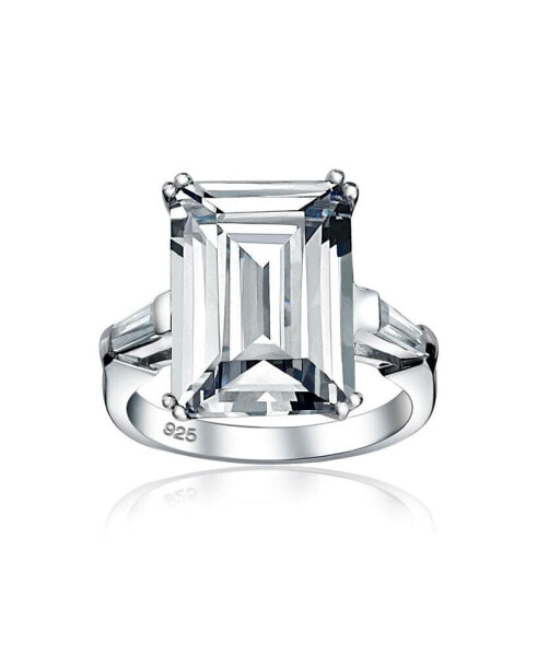 Кольцо Bling Jewelry  Emerald Cut Statement Engagement