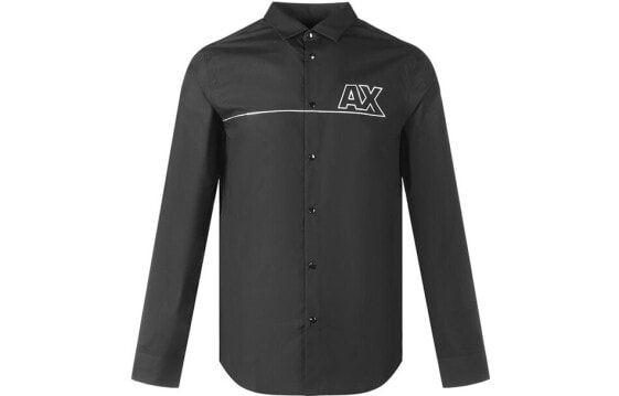 Рубашка мужская ARMANI EXCHANGE с логотипом из хлопка