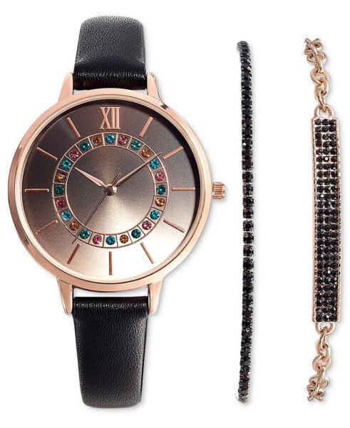 Часы INC International Concepts Black Strap Watch