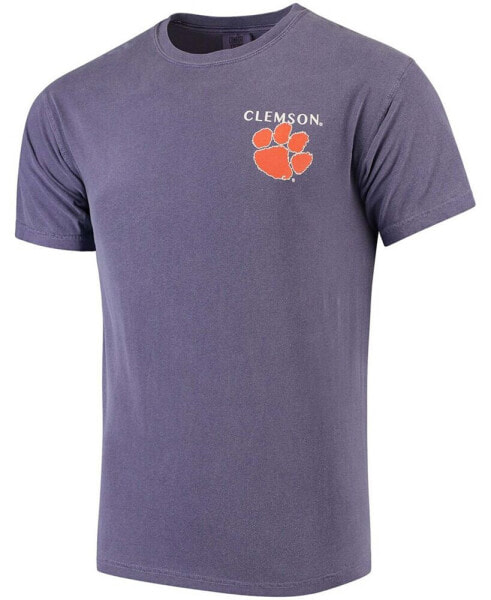 Men's Purple Clemson Tigers Campus Local Comfort Colors T-shirt