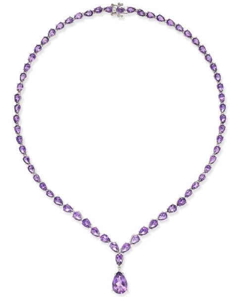 Macy's amethyst (28 ct. t.w.) Statement Necklace in Sterling Silver