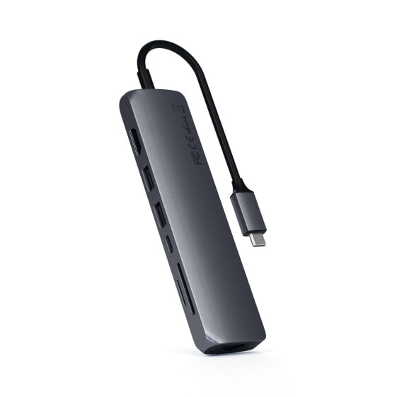 Многофункциональная станция Satechi ST-UCSMA3M - USB 3.2 Gen 1 (3.1 Gen 1) Type-C - 60 W - Grey - MicroSD (TransFlash) - SD - HDMI - RJ-45 - USB 3.2 Gen 1 (3.1 Gen 1) Type-A - USB 3.2 Gen 1 (3.1 Gen 1) Type-C - USB