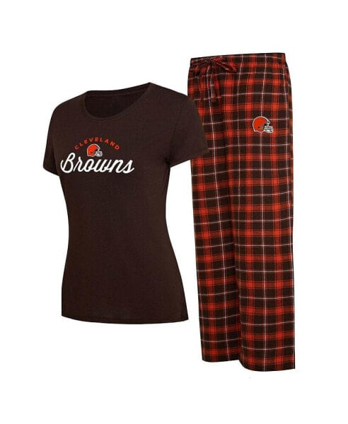 Пижама женская Concepts Sport Cleveland Browns коричневая/оранжевая "Арктика"