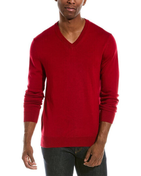 Quincy Wool V-Neck Sweater Men's Red M