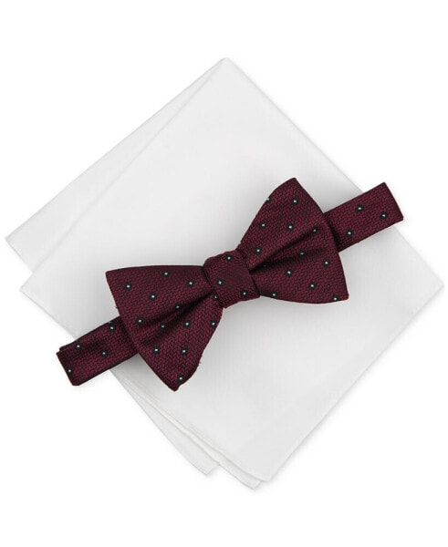 Men's Salley Dotted Bow Tie & Pocket Square Set, Created for Macy's