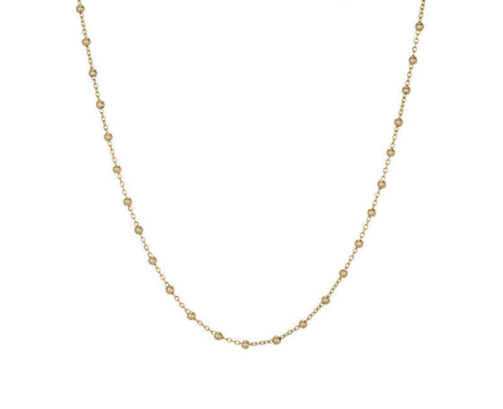 Gold-plated steel ball necklace