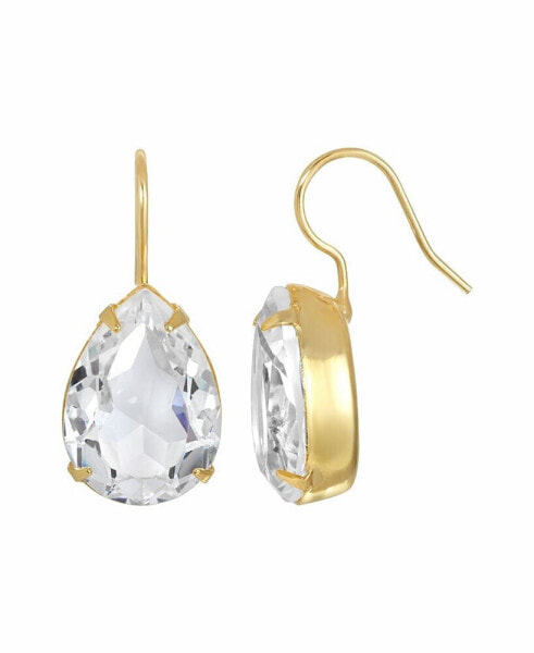 Women's Crystal Teardrop Wire Earrings