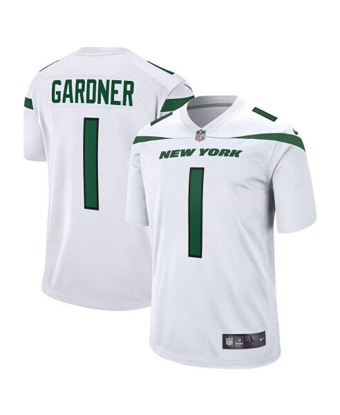 Men's Ahmad Sauce Gardner White New York Jets 2022 NFL Draft First Round Pick Game Jersey