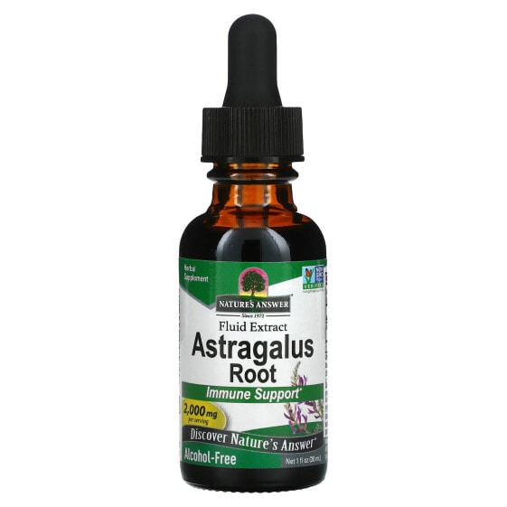 Растительный экстракт без спирта Astragalus Root Nature's Answer 2,000 мг 30 мл