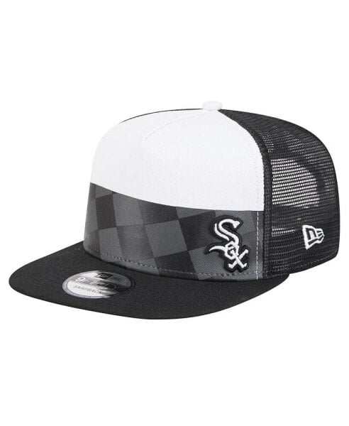 Men's Black Chicago White Sox Checkmate Trucker 9FIFTY Snapback Hat