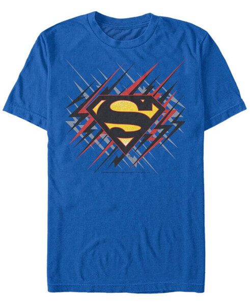 DC Men's Superman Lightning Bolt Logo Short Sleeve T-Shirt