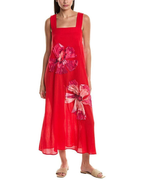 Natori Gauze Applique Maxi Dress Women's