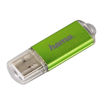 Hama Laeta 64GB, 64 GB, USB Type-A, 2.0, 10 MB/s, Cap, Green, Transparent