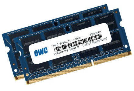 OWC OWC1600DDR3S16P - 16 GB - 2 x 8 GB - DDR3 - 1600 MHz - 204-pin SO-DIMM