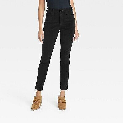 Women's High-Rise Corduroy Skinny Jeans - Universal Thread Black 10