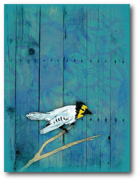 Blue hue bird Gallery-Wrapped Canvas Wall Art - 16" x 20"