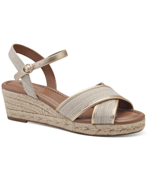 Women's Leahh Strappy Espadrille Wedge Sandals, Created for Macy's