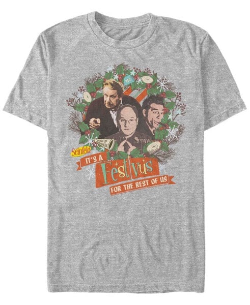 Men's Seinfeld Festivus Wreath Short Sleeves T-shirt