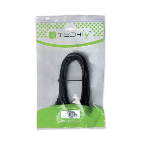 IC Intracom Techly HDMI High Speed with Ethernet Extension Cable 4K 30Hz M/F 0.2 m, 0.2 m, HDMI Type A (Standard), HDMI Type A (Standard), 3D, 10 Gbit/s, Black