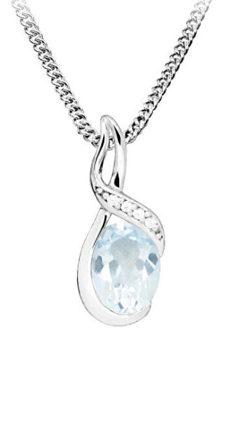 Charming silver pendant with zircons SVLP0071SH8M400