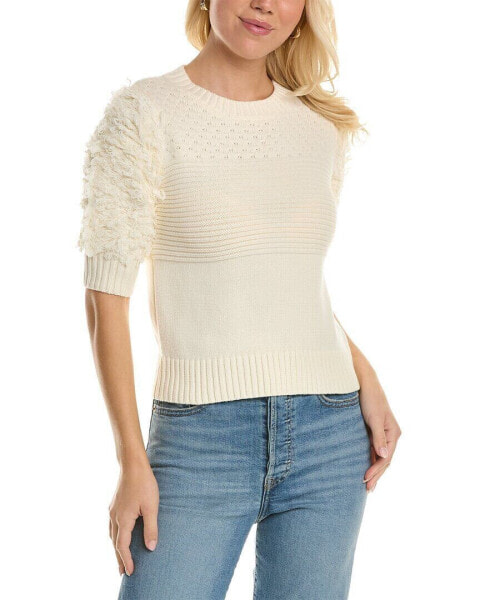 Central Park West Louise Sweater Women's Ivory Xs