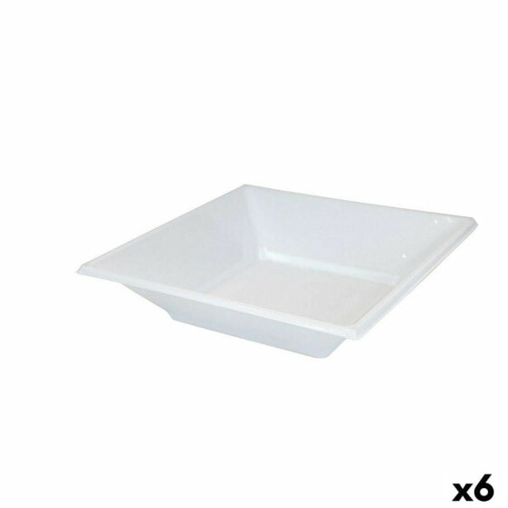 Set of reusable plates Algon White Plastic (36 Units)
