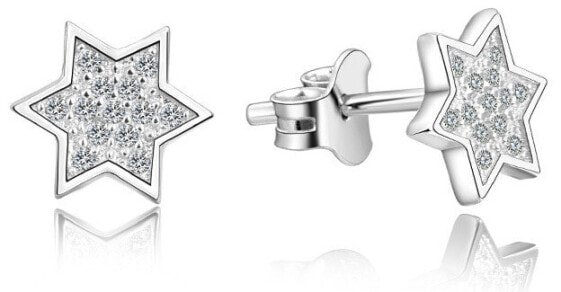 Silver star earrings AGUP2241