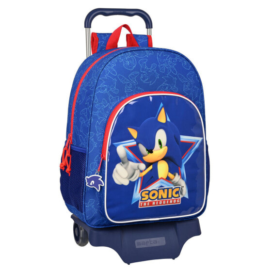 Детский рюкзак с колесиками Sonic Let's roll Тёмно Синий 33 x 42 x 14 см