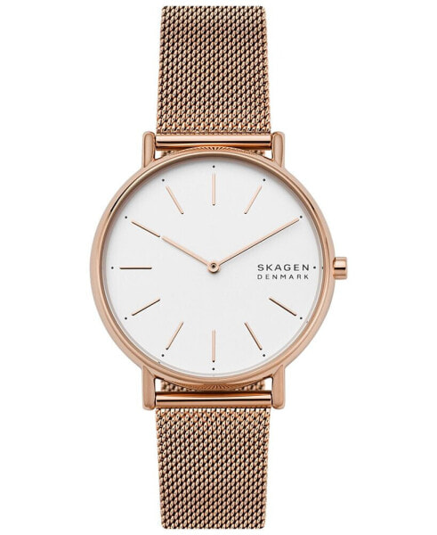 Women's Signatur Rose Gold-Tone Stainless Steel Mesh Bracelet Watch 38mm