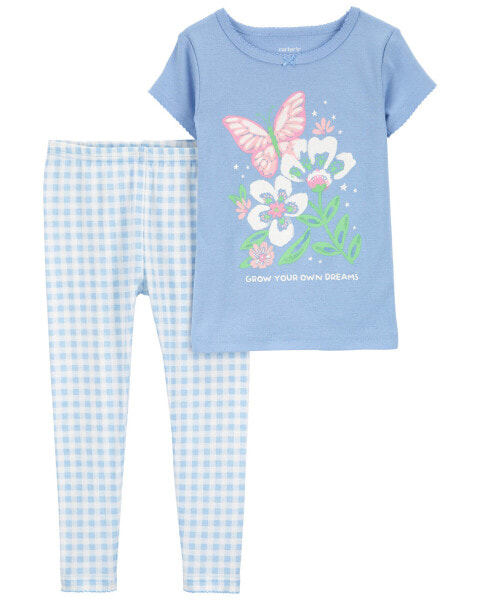 Baby 2-Piece Butterfly 100% Snug Fit Cotton Pajamas 12M