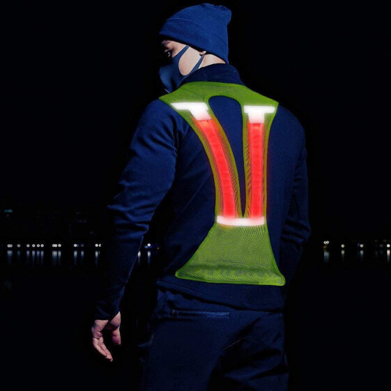 ELANOX Reflective Vest with LED Light Strips, Safety Vest for Adults and Children, Luminous Vest for Sports and Traffic