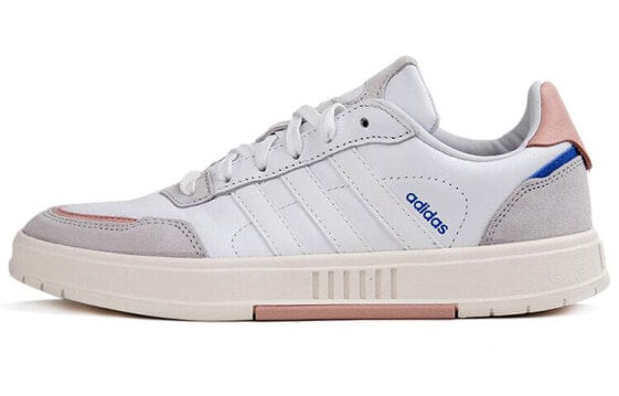 Кроссовки женские Adidas neo Courtmaster Бело-серо-розовые