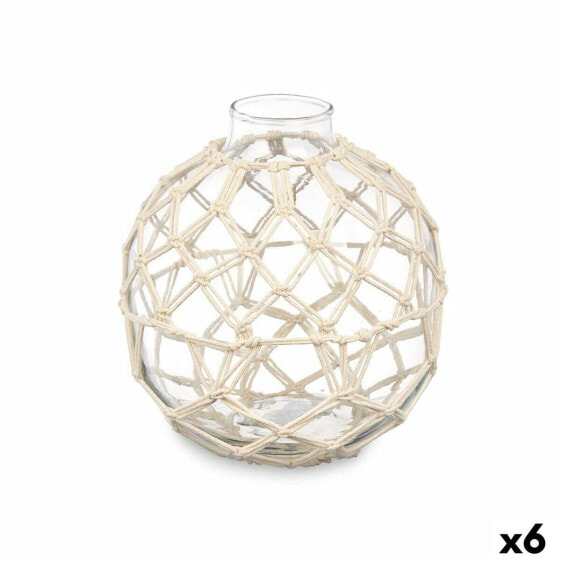 Decorative bauble White Transparent 18 x 20 cm (6 Units)